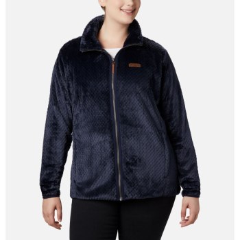 Columbia Fire Side II Plush Full Zip Fleece Plus Size, Chamarras Azul Marino Para Mujer | 128537-GXE